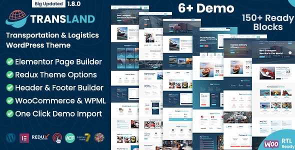 Transland v2.0.1 - Transportation & Logistics WordPress Theme