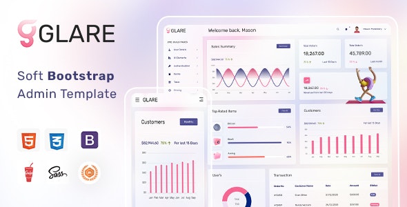 Glare v3.0.0 - Soft Vue JS, Bootstrap Admin Dashboard