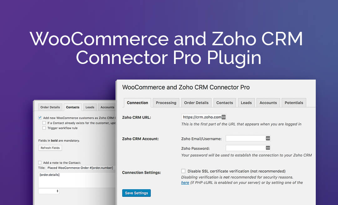 Zoho CRM Connector Pro for WooCommerce v2.1.11