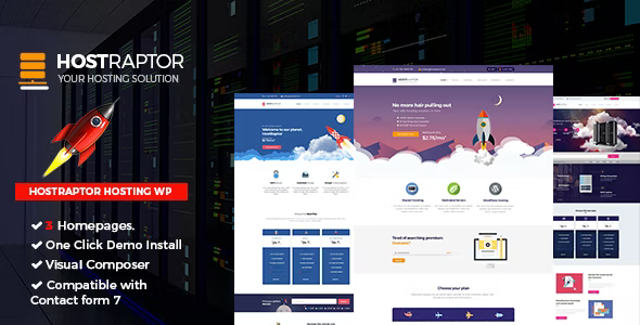 Hostraptor v2.1 - 托管 WordPress 主题插图