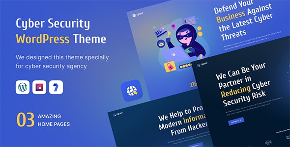 Cycure v1.0.1 - 网络安全服务 WordPress 主题插图