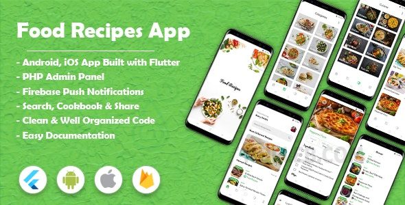 Food Recipes Flutter App (Android & iOS) v1.7插图