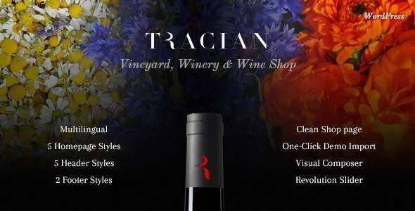 Tracian v1.6 - Wine WordPress Theme插图