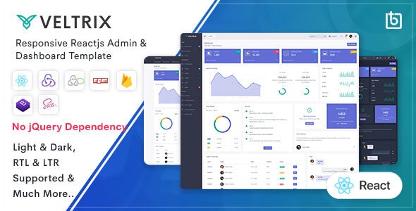 Veltrix v1.0.0 - React Js Admin & Dashboard Template插图