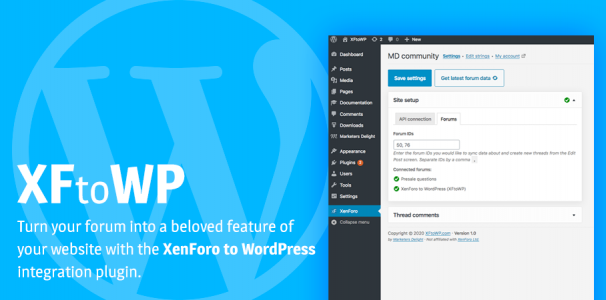 XFtoWP v1.5 RC – XenForo 到 WordPress 的集成插图