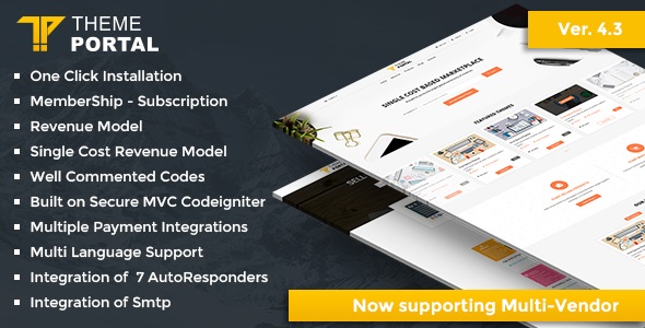 Theme Portal Multi-Vendor eCommerce Marketplace - Sell Digital Products, Themes, Plugins, PHP Script v4.5