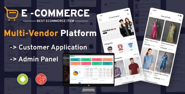 eCommerce v3.0 – 带管理面板的多供应商电子商务 Android 应用程序