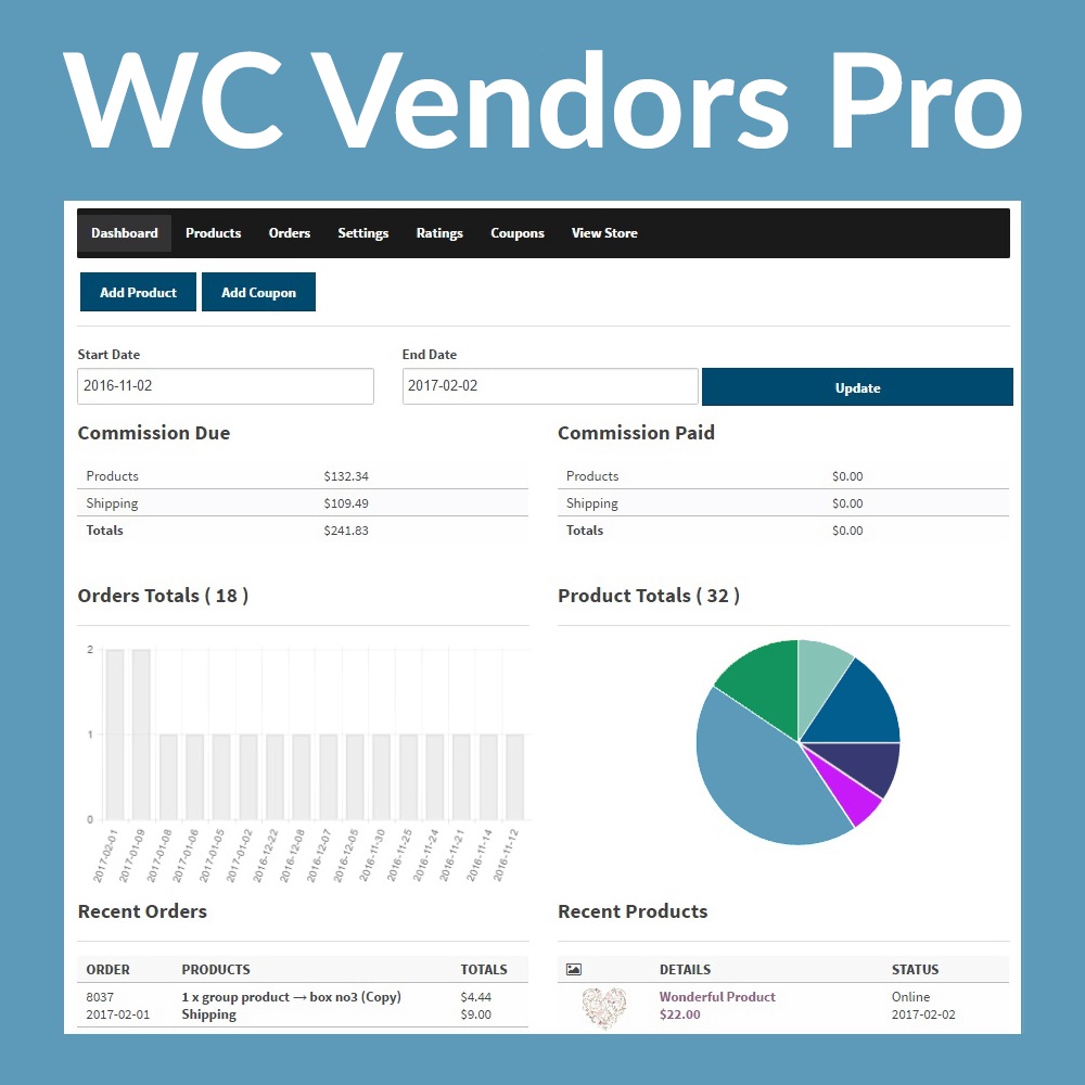 WC Vendors Pro v1.9.0（已汉化） - WordPress市场插件