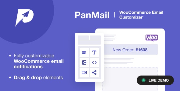 PanMail v1.1.0 – WooCommerce 电子邮件定制器