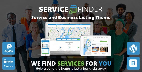 Service Finder v4.1 - Providers and Business Listing WordPress 主题