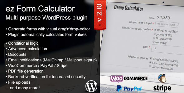 ez Form Calculator v.2.14.1.2 - WordPress Plugin