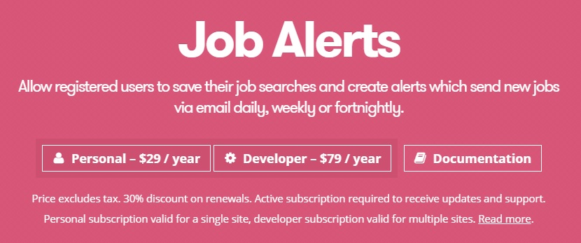 WP Job Manager Job Alerts Add-on v.1.5.6插图