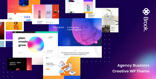 Brook v2.7.6 - Agency Business Creative WordPress Theme插图