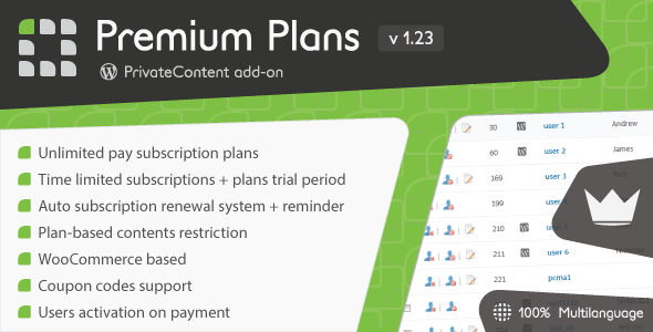 PrivateContent - Premium Plans add-on v2.1.2插图