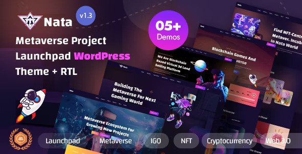 Nata v1.3.0 – WordPress Metaverse Project Launchpad 主题插图