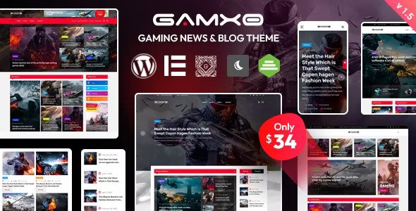 Gamxo v1.6 – WordPress 游戏新闻和博客主题插图