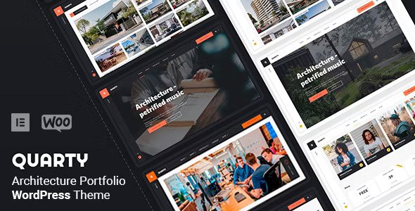 Quarty v1.4.1 – Creative Architecture Portfolio WordPress 主题插图