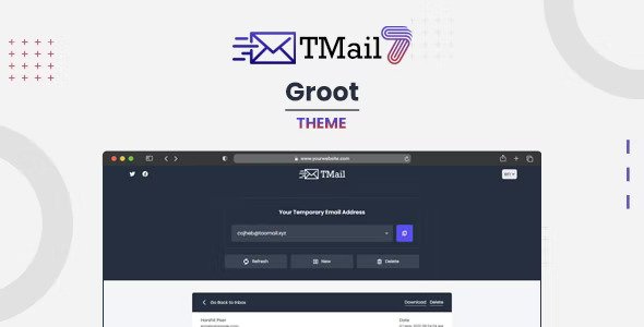 Groot v1.8 – TMail 主题 – 多域临时邮件系统