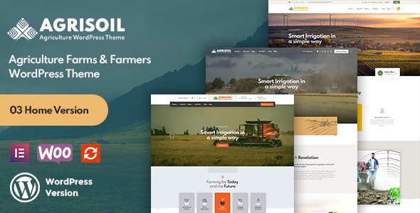 Agrisoil v1.0.0 – WordPress农业和有机农场主题插图