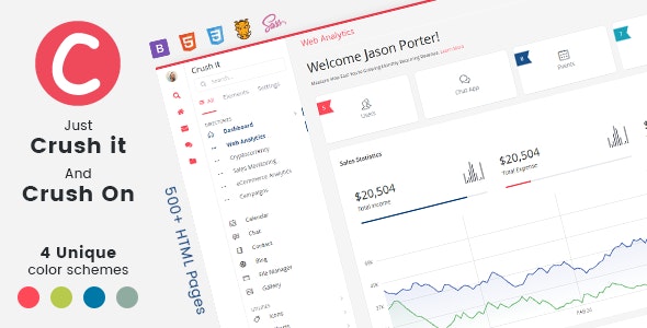 Crush it v1.0 - Bootstrap 管理应用程序模板和 Ui Kit插图