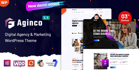 Aginco v1.3.1 - Digital Agency WordPress 主题插图