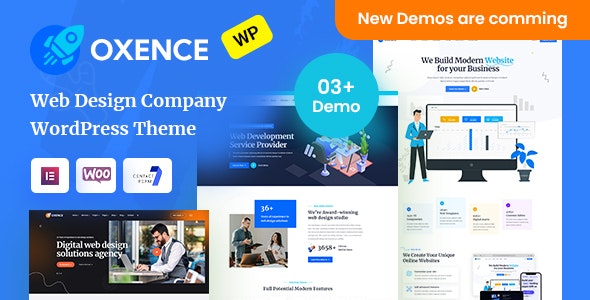 Oxence v1.2.0 - WordPress 网页设计机构 Elementor 主题插图