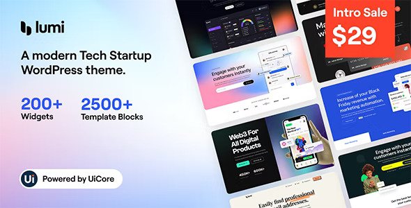 Lumi v2.0.11 – Tech Startup WordPress 主题