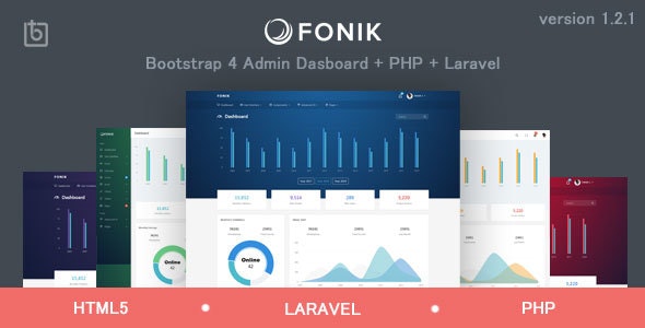 Fonik v3.1.0 - 响应式 Bootstrap 4 管理仪表板