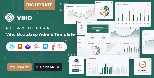 Viho v1.0.0 - Bootstrap 5 & Laravel Admin & Dashboard Template 2023