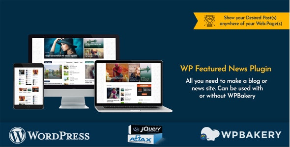 WP Featured News Pro v1.6.0 - 自定义帖子列表插件