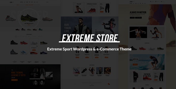 Extreme v1.5.4 - 运动服装和设备商店 WordPress 主题