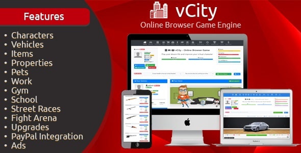 vCity v2.8 - 在线浏览器游戏平台