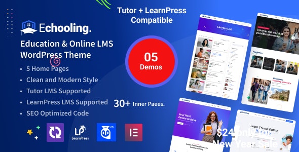 Echooling v1.1.4 - Education WordPress Theme插图