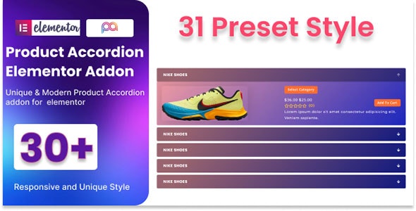 WooCommerce Product Accordion Addon For Elementor v1.0插图