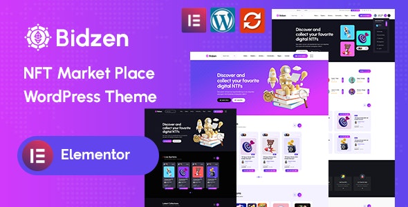 Bidzen v1.0 - NFT Marketplace WordPress Theme插图