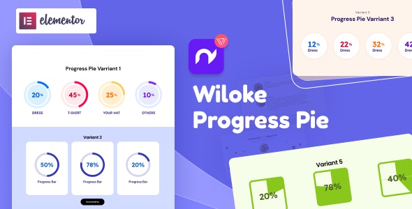 Wiloke Progress Pie for Elementor v1.0插图