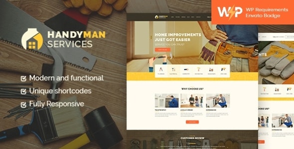 Handyman v1.4.7  - WordPress建筑和维修服务建筑主题插图