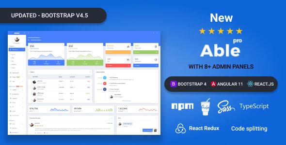 Able Pro Material Dashboard Template v8.05插图