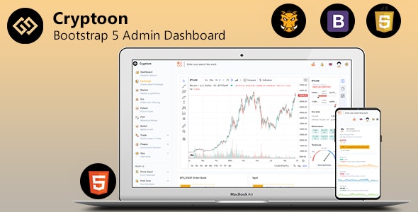 Cryptoon v1.4.0 - Crypto Bootstrap Admin Template