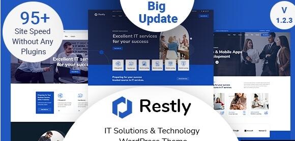 Restly v1.3.3 - IT 解决方案和技术 WordPress 主题