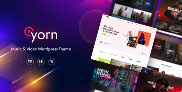 Yorn v1.0.0 – 音乐和视频 WordPress 主题插图