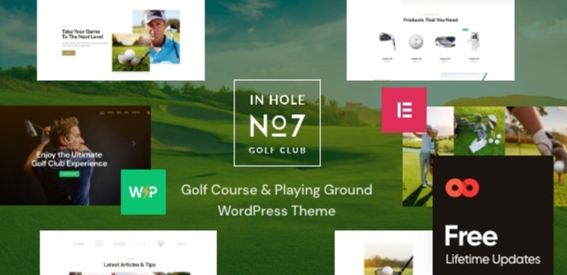 N7 v2.5 - Golf Club & Course Sports & Events WordPress 主题插图