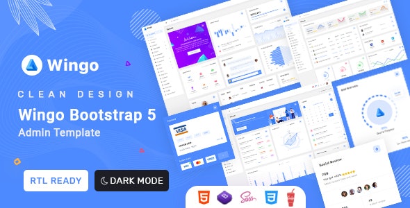 Wingo - React Js , django, Bootstrap 5 HTML Admin & Dashboard Template 22 March 2023插图