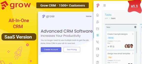 Grow CRM SaaS v2.5（后台已汉化90%） - Laravel Project Management - Multitenancy插图