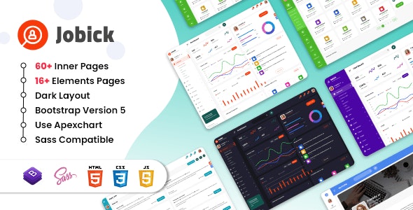 Jobick : Job Admin Dashboard Bootstrap 5 Template 13 April 2023插图