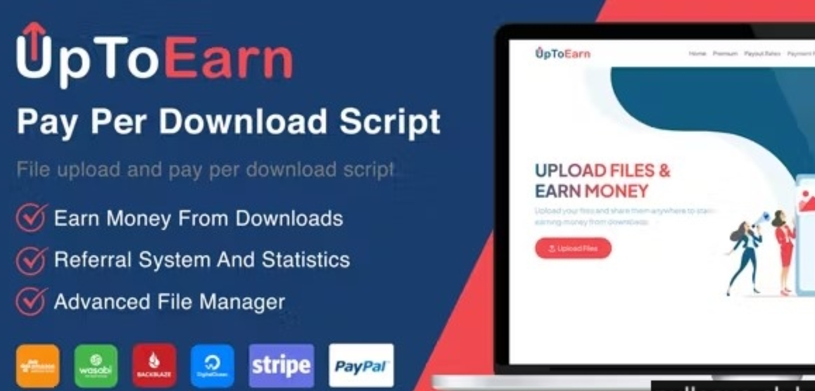 UpToEarn v1.3（前端已汉化） - File Upload And Pay Per Download Script (SAAS Ready)插图