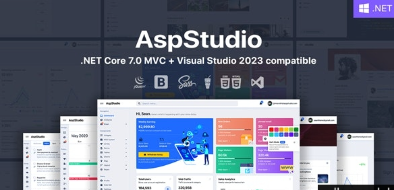 AspStudio v4.1 - ASP.NET Core 7.0 MVC Bootstrap 5 管理模板