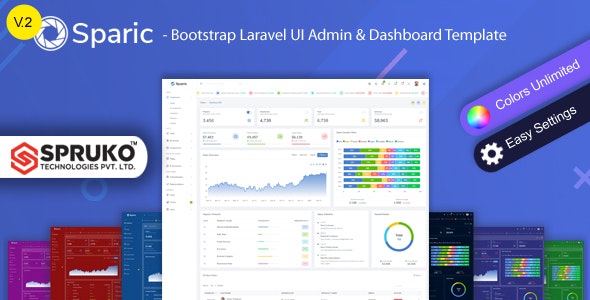 Sparic v2.0 - Laravel Admin dashboard Template