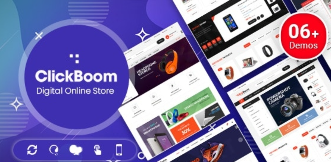 ClickBoom v1.6.18 - 数字商店 WooCommerce WordPress 主题（6+ 主页设计）插图