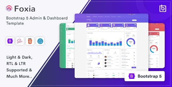 Foxia v2.1.0 - Admin & Dashboard Template插图